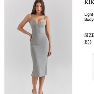 House of CB Light Gray Midi Dress
